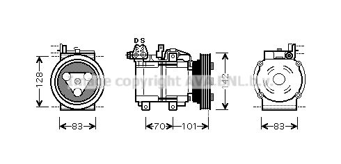 AVA QUALITY COOLING Компрессор, кондиционер HYK149